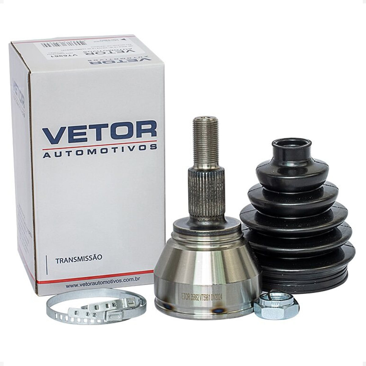 Junta Homocinética Fixa Lado Roda Vetor VT5961 VW Polo Virtus 1.6 16V MSI Manual 2018 em diante 36 Dentes